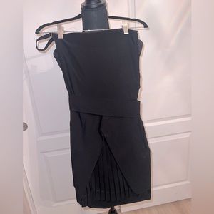 Black pleated dress . Size small